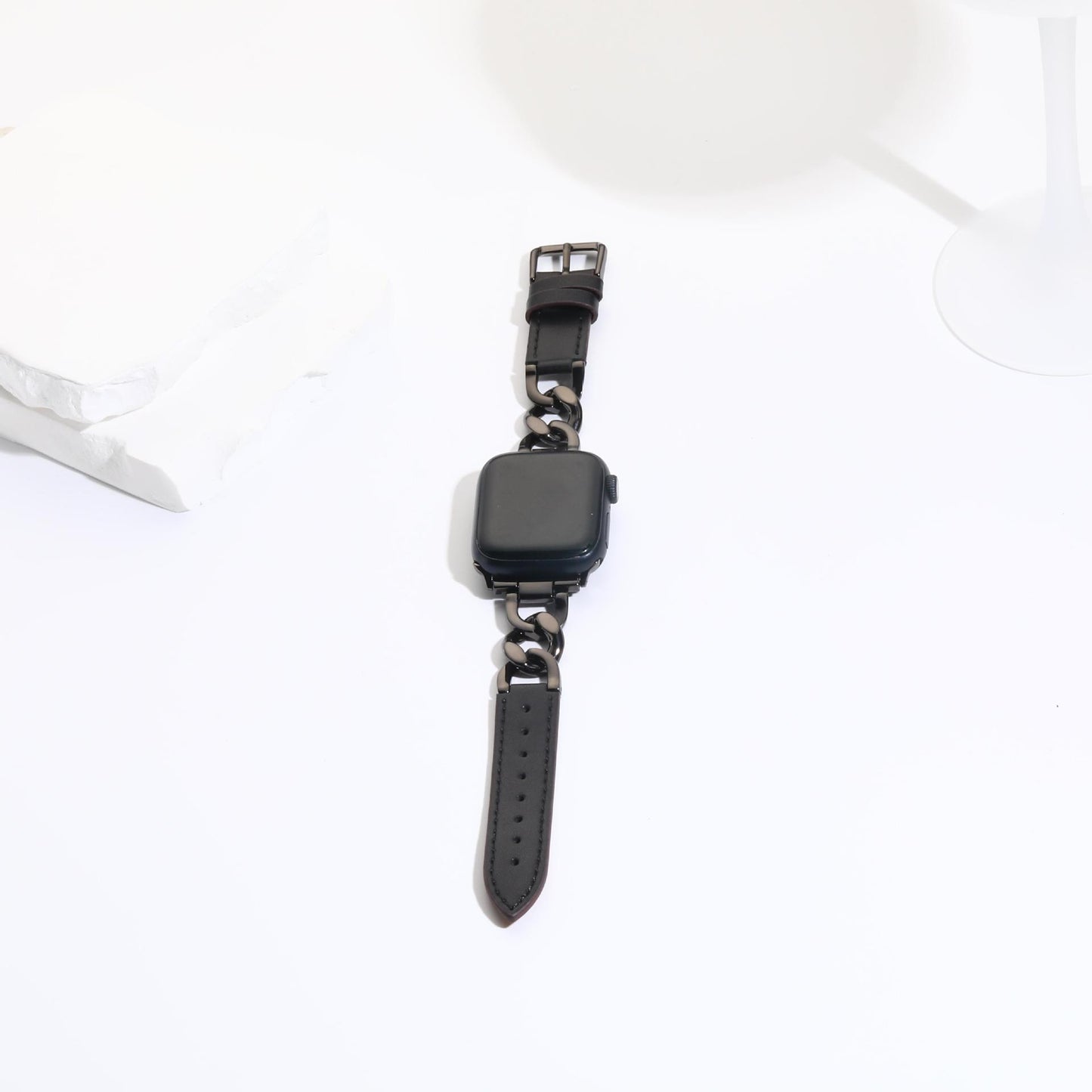 Twisted Chain Leather Belt