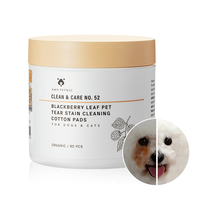 Dog&Cat eye wash Wipes,tear stain Remover, Blackberry leaf - 80pcs