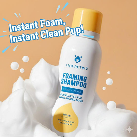 Amo Petric Deep Cleaning Dog Shampoo Mousse 4.9oz - Foaming Formula for Thorough Cleaning & Easy Rinse, No Residue - pH Balanced for All Coat Types
