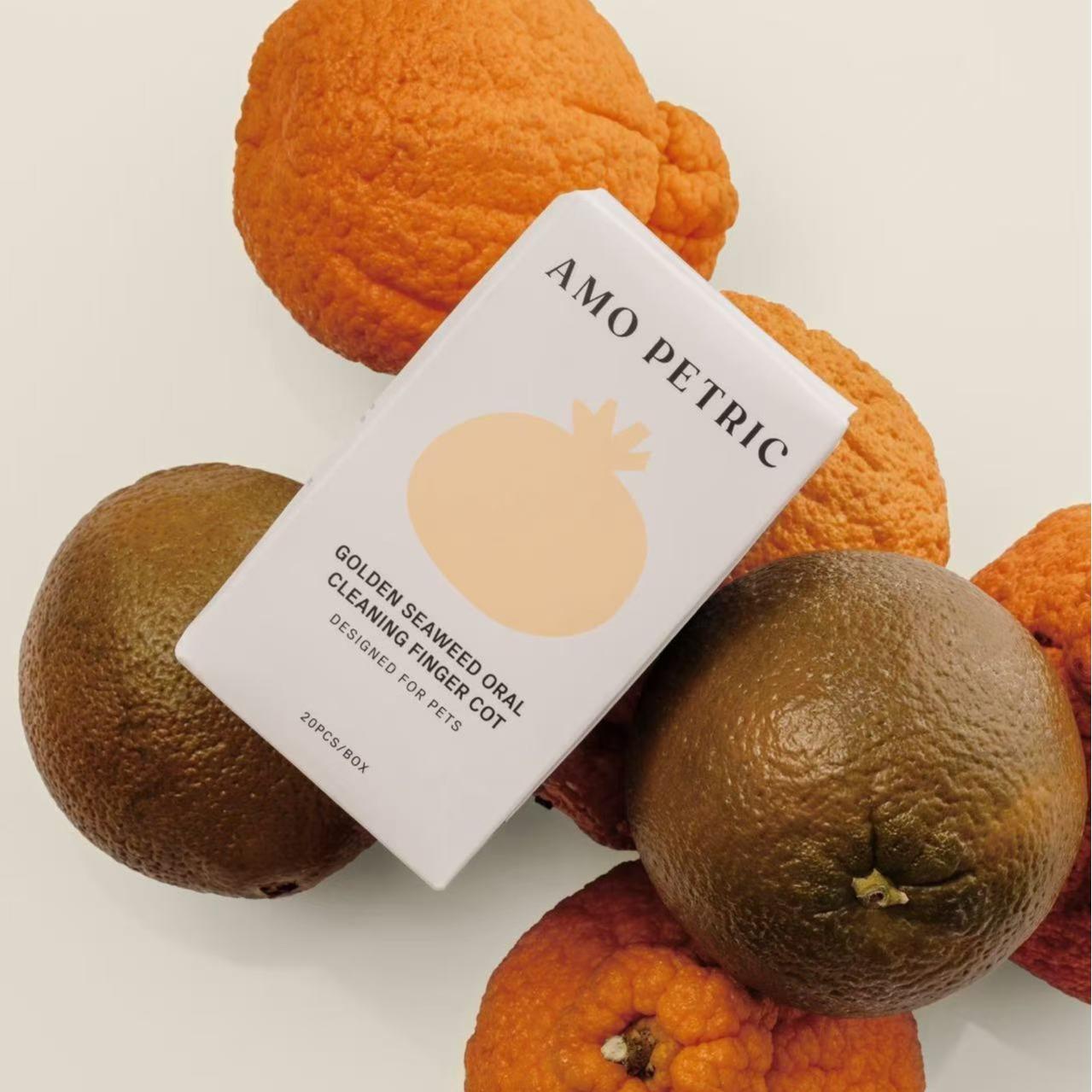 Amo Petric-Finger Wipes for Pet ,pet teeth care Golden Seaweed Oral Care,20pcs