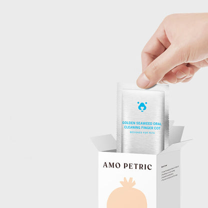 Amo Petric-Finger Wipes for Pet ,pet teeth care Golden Seaweed Oral Care,20pcs