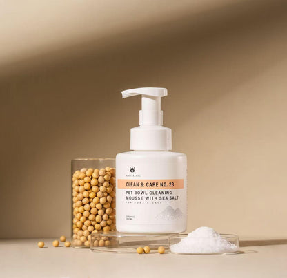 Pet Bowl Cleaning Mousse with Sea Salt Antibacterial Stain Removal for Effective Pet Care